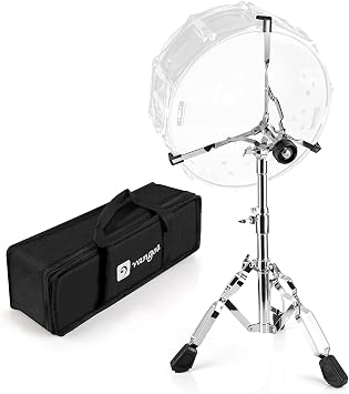 Snare Drum Stand Lightweight Double Braced Adjustable Height with Carrying Bag Fit 10 to 15 Dia Drums