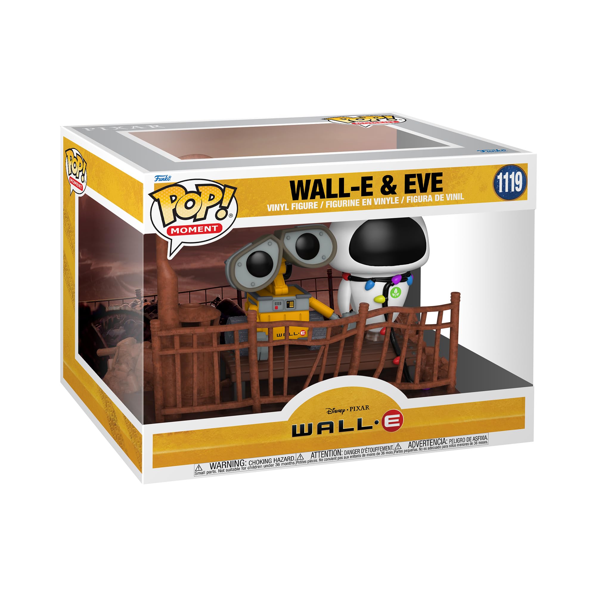 Funko POP Movie Moment Disney: Wall-E and EVE, Multicolor, (57653)