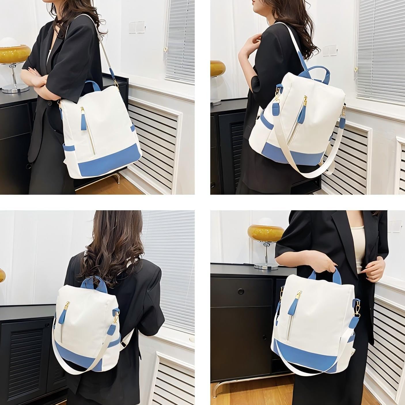 Customizable Backpack for Women & Men, Personalized Laptop Backpack with Name/Initials, Convertible Backpack Purse with Anti-Theft Pocket, 3-Way Tote Shoulder Backpack for Travel, Work & Outdoor - Image 5