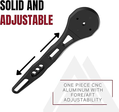 Miniatura 3 de KOM Cycling Soporte de manillar integrado para manillar integrado, aluminio CNC, se adapta a Shimano, FSA, Canyon, Ritchey y más. (adaptador GoPro