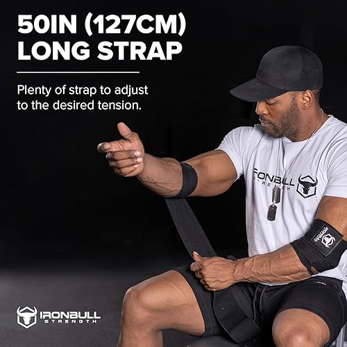 Miniatura 2 de Coderas para levantamiento de pesas (1 par) - Coderas elásticas de 50 pulgadas para levantamiento de pesas - Soporte de codo para press de banca