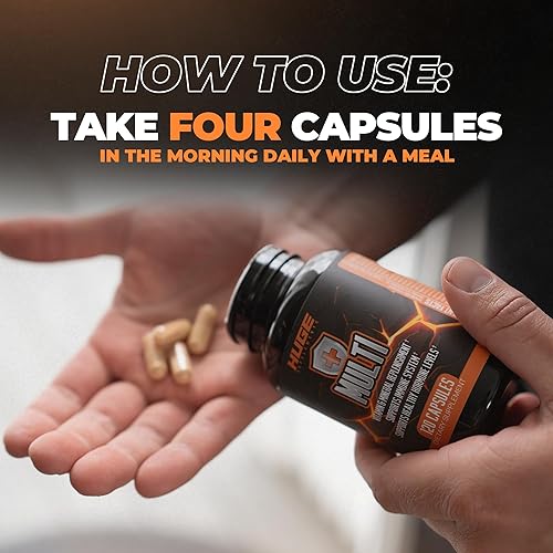 Miniatura 6 de Gran multivitamínico para hombres, fórmula todo en uno de alto rendimiento para atletas y culturismo, reposición de vitaminas y minerales, apoya el