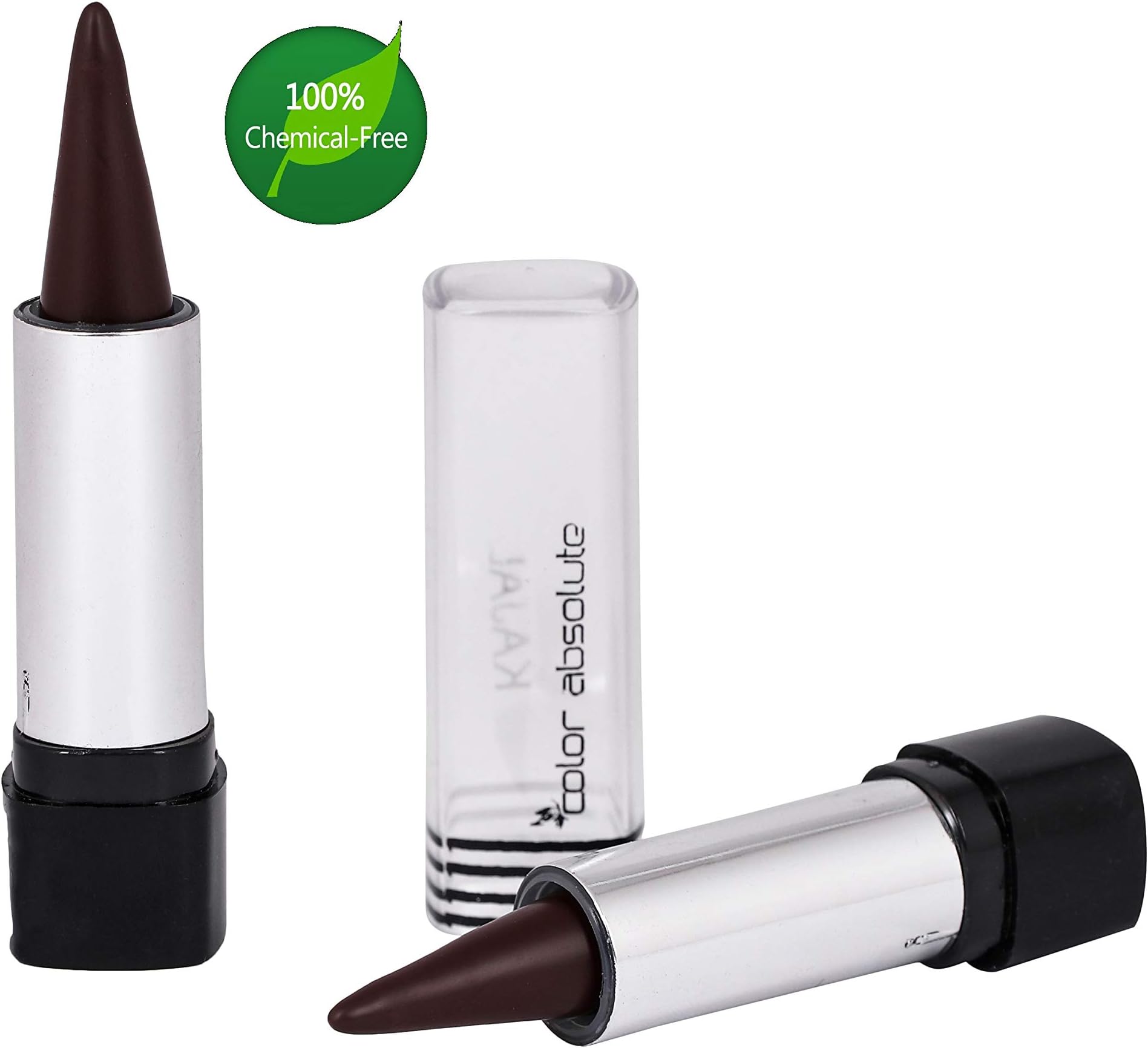 SKIN ABSOLUTE Chemical Free Herbal Kajal Eye Makeup (Brown Pack of 2)