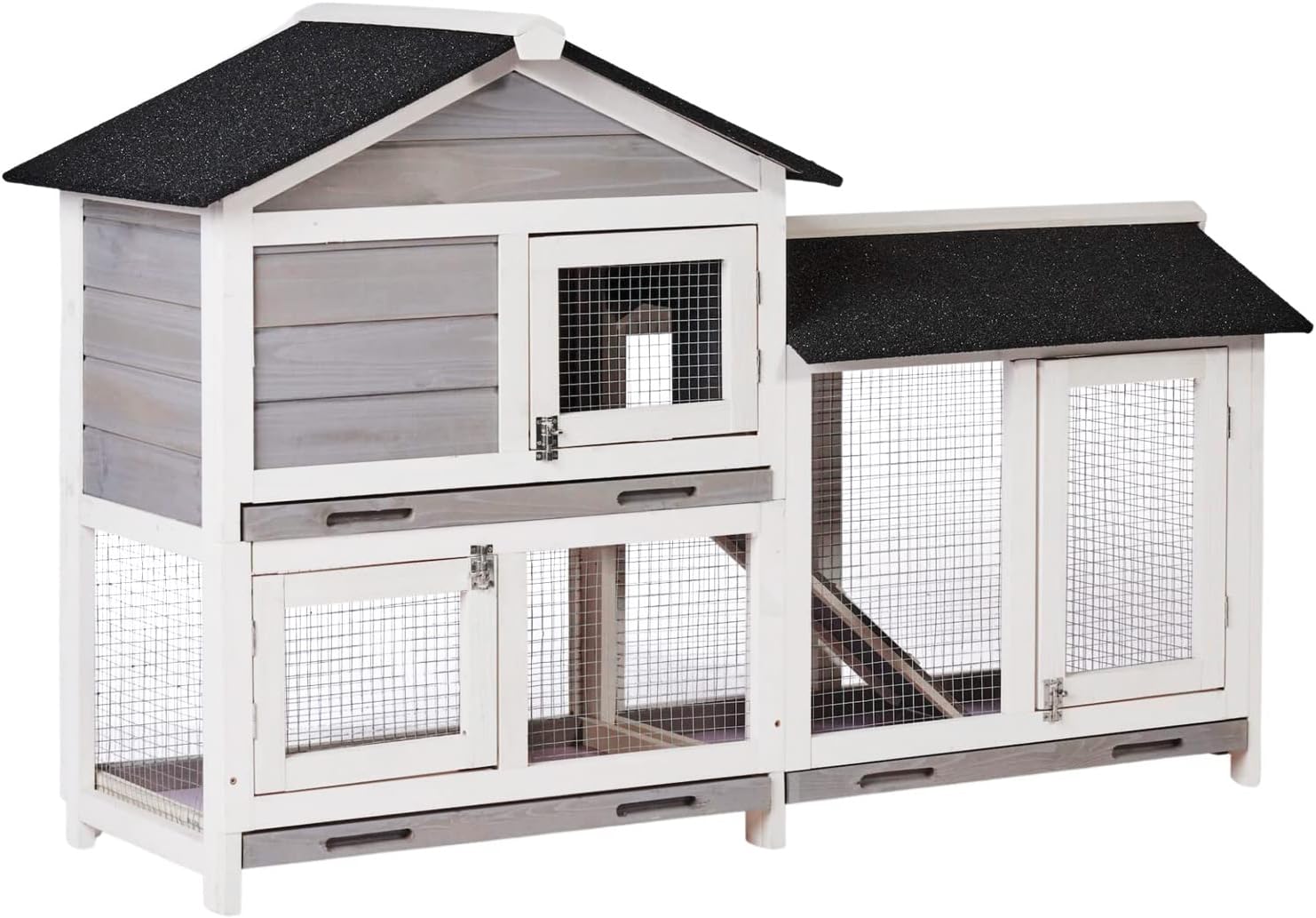 Rabbit Hutch, Indoor Rabbit Hutch Rabbit Cage Outdoor Two