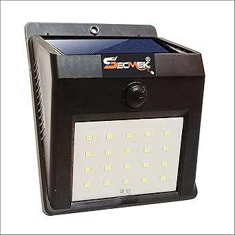 SECMEK Solar Lights for Home Outdoor Wall Terrace Balcony Deck Waterproof Lamp Solar Powered Wireless Night Spotlight for Outdoor Garden Wall Solar Lamp, Pack of 1