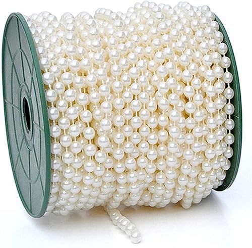 Miniatura 8 de Guirnalda de cuentas de Navidad de 82 pies82.0ft de longitud, cadena de cuentas de perlas sintéticas, guirnalda de árbol de Navidad, decoración de