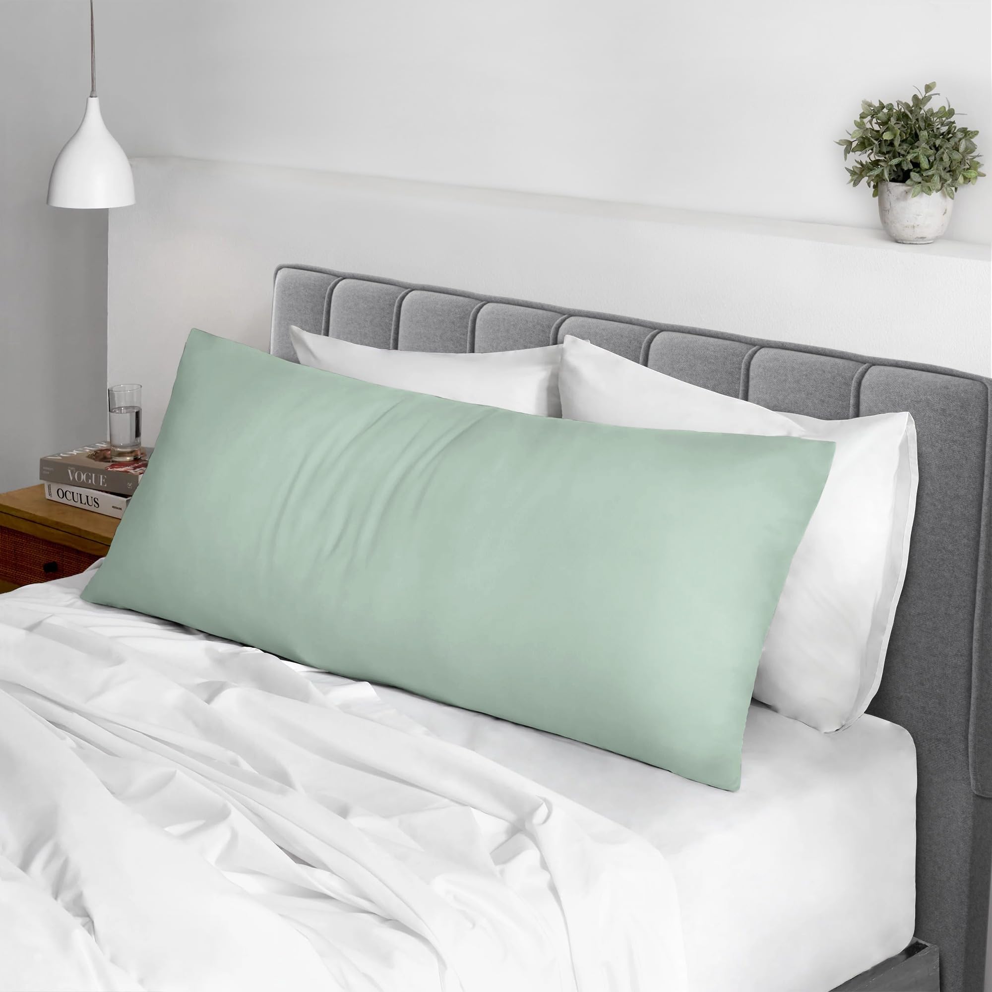 Pizuna 100% Cotton Standard Pillowcases 2 Pack White 50x75cm, 400 Thread Count Long Staple Combed Cotton Soft Pillow Cover, Sateen Weave Oxford Pillow Cases (Cooling Pillowcase 2PC) — view 103