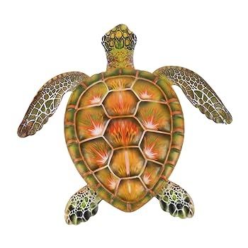 バリ島カメの壁掛け30年物 Amazon.co.jp: 1個 亀の壁掛け ウミガメの壁アート 海の装飾