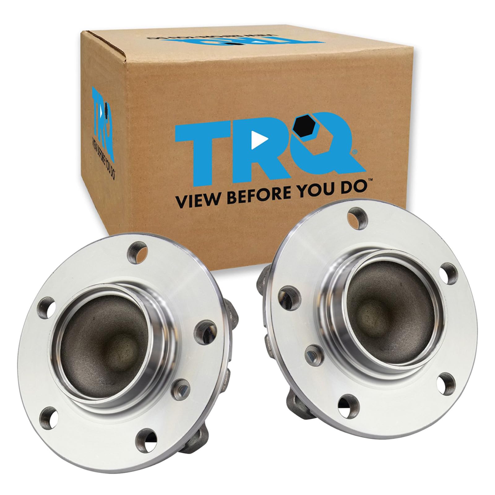 TRQ Front Left and Right Wheel Bearing and Hub Assembly Set 2 Piece