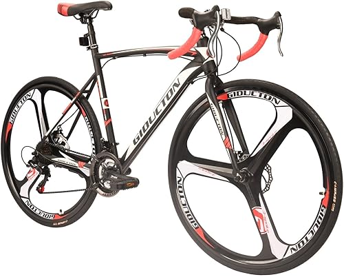 Miniatura 2 de EUROBIKE Bicicleta de carretera 700C 21.3 in para hombres y mujeres XC550 3 radios rueda