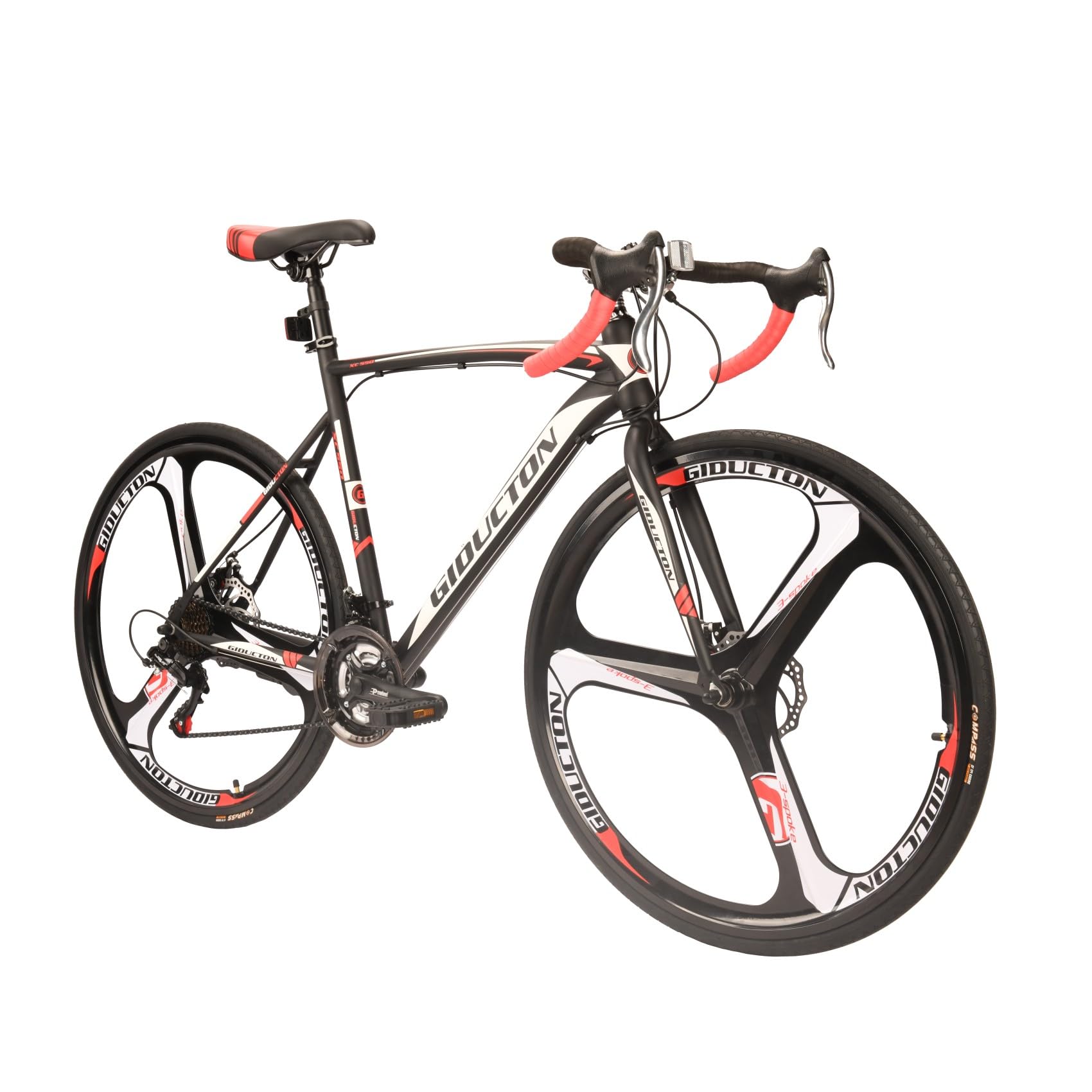 EUROBIKE Road Bike 700C 54cm for Men and Women XC550 3-Spoke Wheel