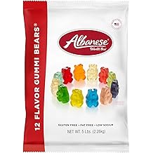 Albanese Candy, 12 Flavor Gummi Bears, 5 Pound Bag