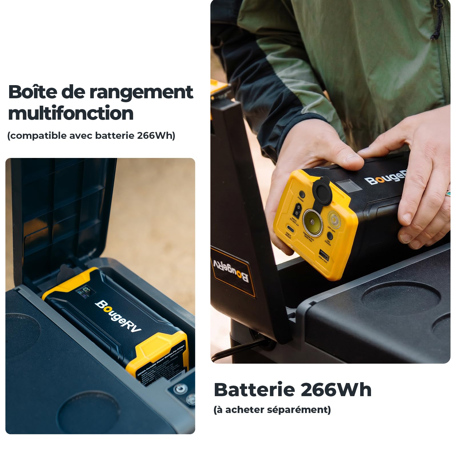BougeRV CRPRO Glacière à Compression, Frigo Voiture 29 litres(-22℃~10℃), 12/24V DC &110-240V AC Glaciere Voiture, Frigo Compression 12v, pour voiture, camping, voyage