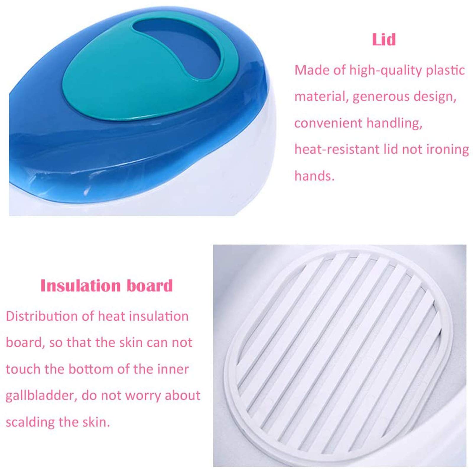 Generic Riscaldatore per Cera di paraffina Professionale Commerciale, Macchina per Terapia con Cera, con Controllo della Temperatura Regolabile, bagni di paraffina per Mani e Piedi, Blu