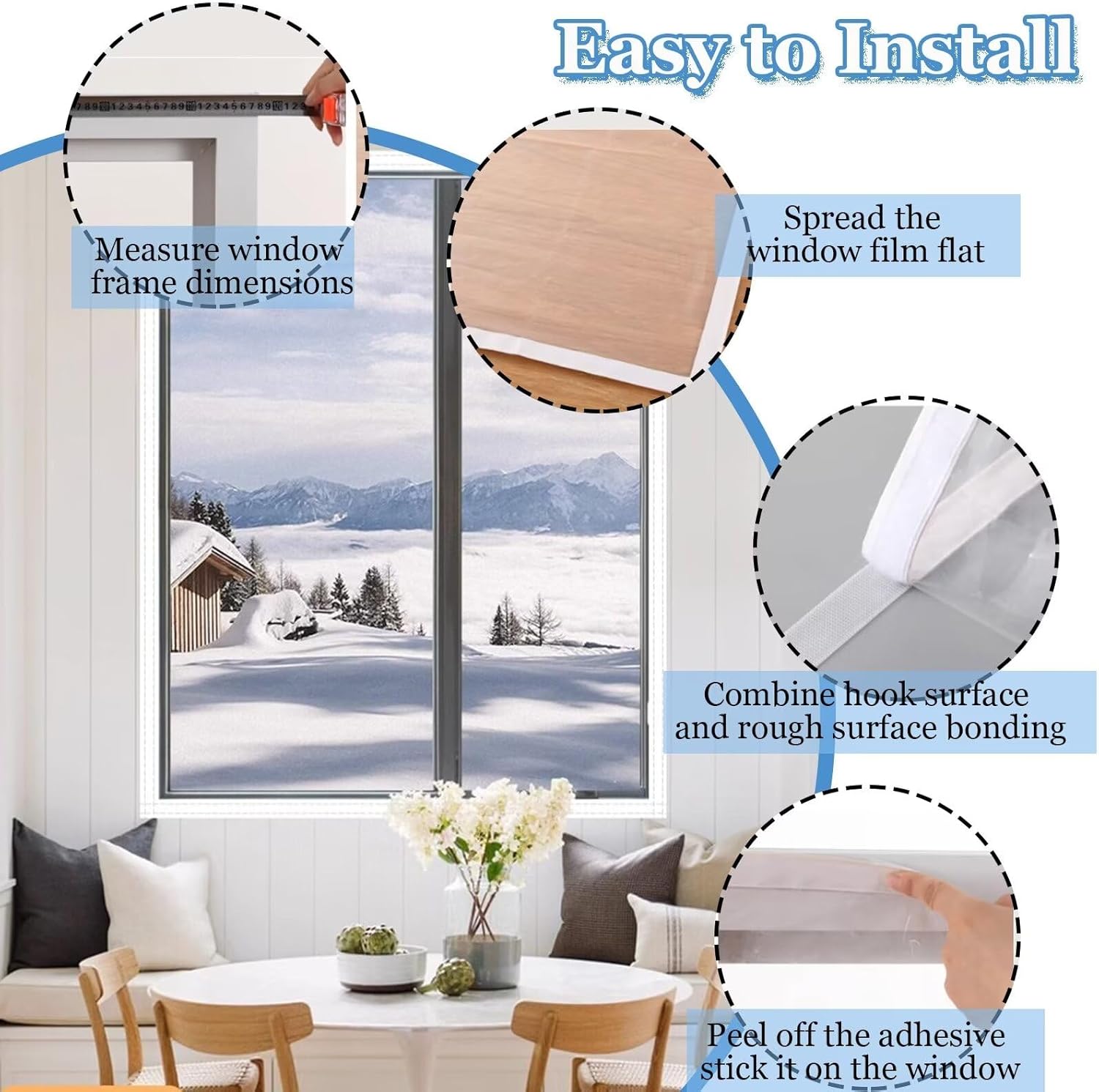 Window Insulation Kit for Winter, Weatherproofing Window Insulation Kit for Winter for Attic Fan Cover, Shutter Cover, Attic Vent, 100x190cm