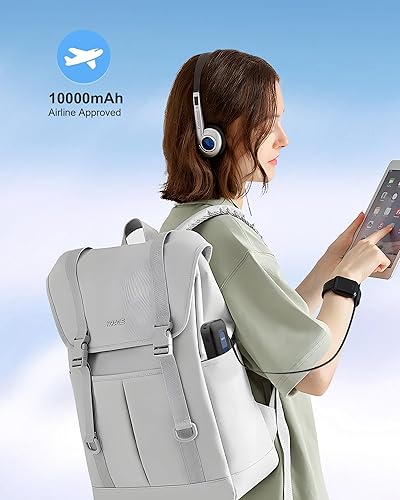 Miniatura 4 de Miady Cargador portátil de 10000 mAh PD 30 W de carga rápida con cable USB-C retráctil integrado de 1.9 pies y pantalla LED, batería pequeña