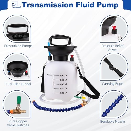 Miniatura 2 de Bomba de fluido de transmisión 3L, bomba de transferencia de fluido manual, Bomba extractora de aceite para automoción, Bomba de transferencia de