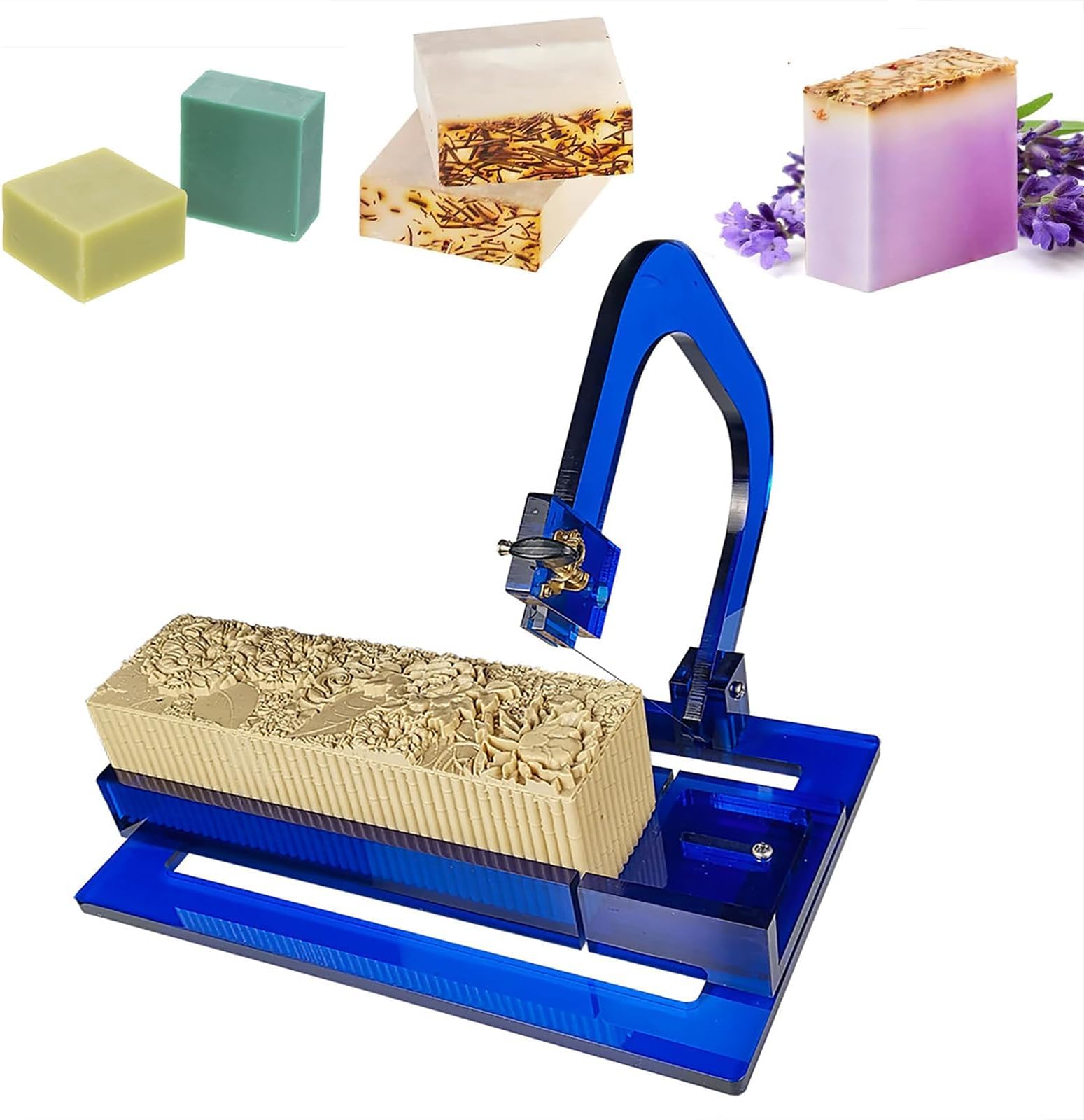 Handmade Soap Cutter Machine, Adjustable Soap Cutting Table, with Single Wire and Scale, Adjustable Cutting Size 0-5cm, for DIY Craft Soap