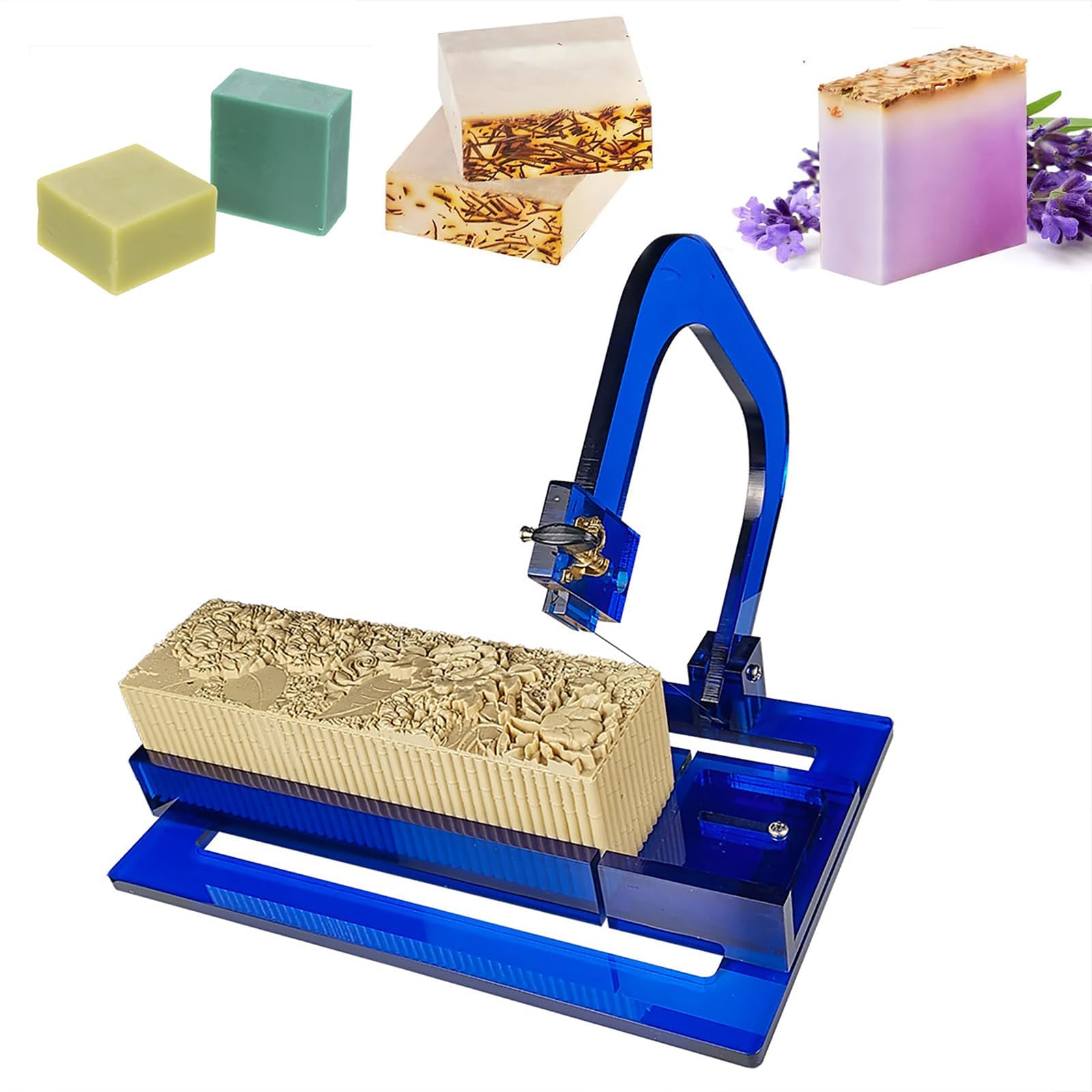 Handmade Soap Cutter Machine, Adjustable Soap Cutting Table, with Single Wire and Scale, Adjustable Cutting Size 0-5cm, for DIY Craft Soap