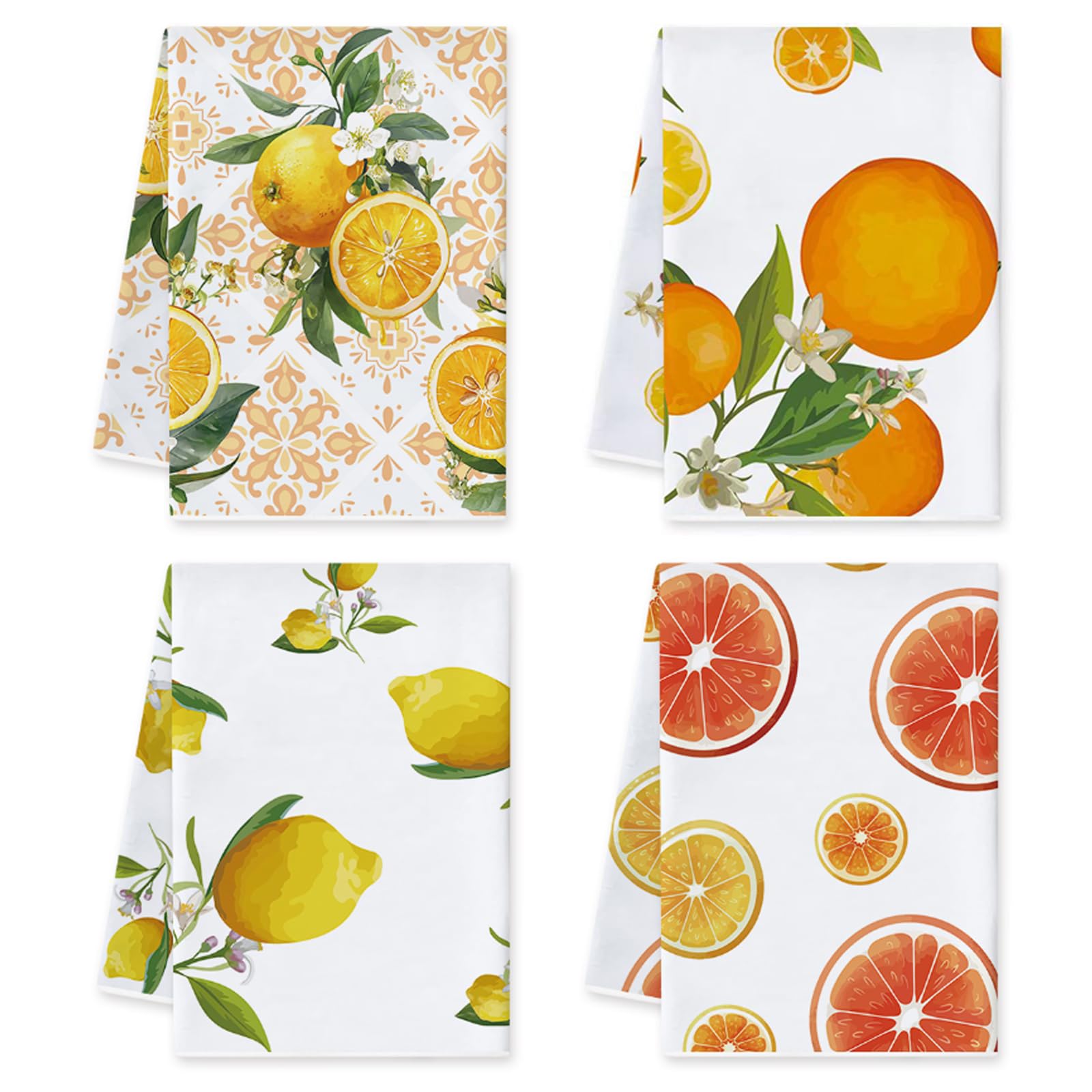 Chiffons de nettoyage cuisine microfibre de qualité supérieure design citron