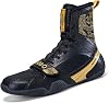 BLBK Boxing Shoes Men's Wrestling Shoes Combat Boxers Teenagers Muay Thai Kickboxing Sparring Boxers Trainers Breathable Boxing Boots Reducing Shoes for Men