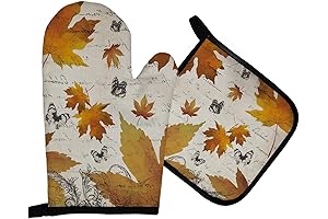 Fall Maple Leaf Oven Mitts and Pot Holders Sets