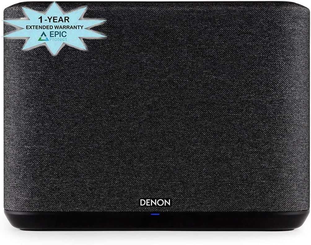 Denon Home 250 Black Built in Heos Wireless Bluetooth Speaker with an Additional 1 Year Extended Amber Protection (2020) - Image 2
