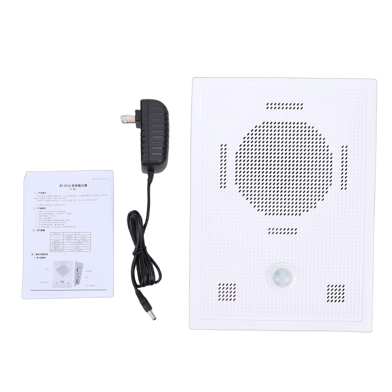 Altavoz Infrarrojo PIR con Sensor de Voz Activado por Movimiento, Personalización de la Aplicación de Sensor de Movimiento por Infrarrojos para Lugares Públicos, Modos (Enchufe de la UE)