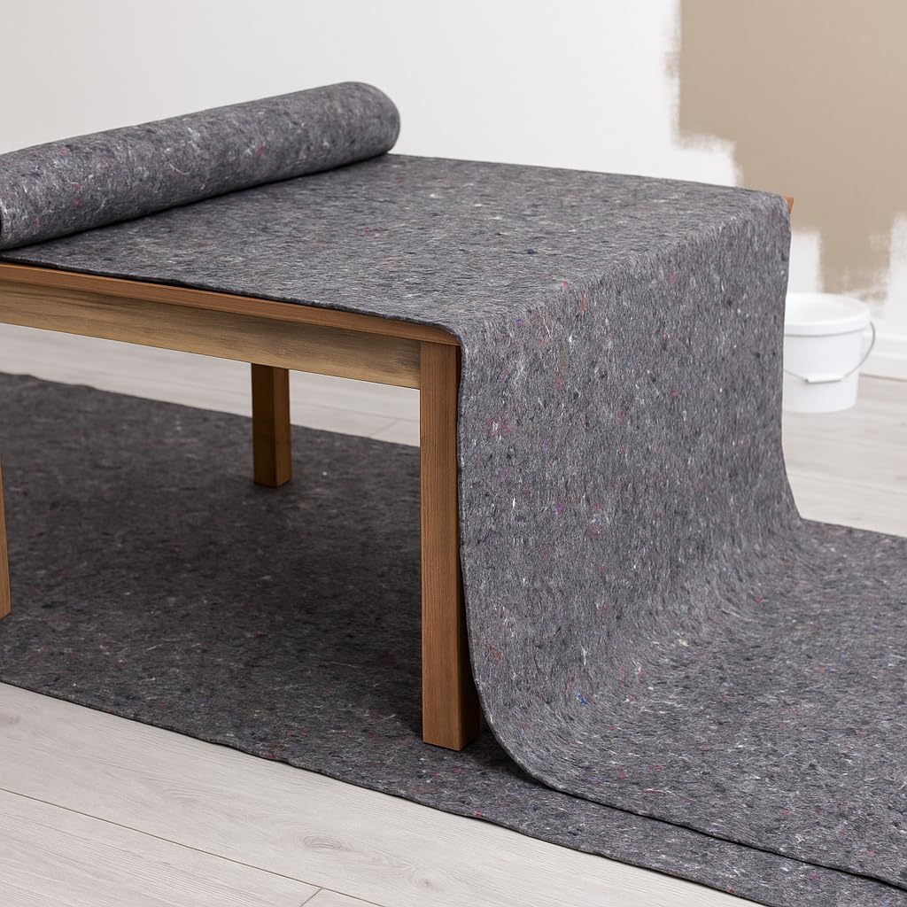 Abdeckvlies 1x3 m (3 m²) – ca. 200 g/m² | Malervlies Saugvlies Renovier-Vlies | Beschichtet & saugfähig | Wiederverwendbar | Innen & Außen | Schutz bei Malerarbeiten, Staub & Feuchtigkeit (10)