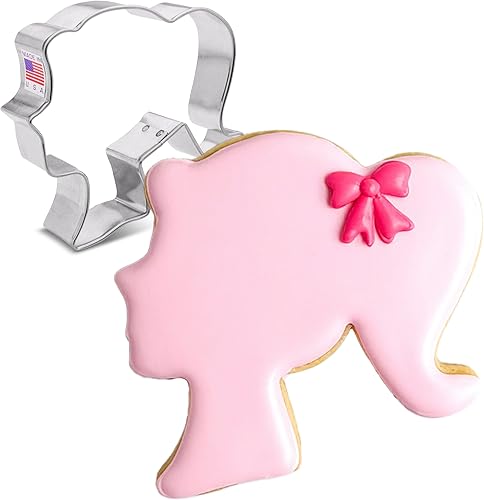 Cortador de galletas con cabeza de muñeca, 4 pulgadas, fabricado en Estados Unidos por Ann Clark