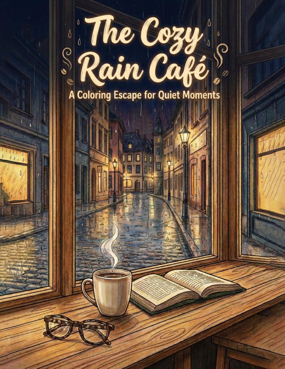 The Cozy Rain Café: A Relaxing Adult Coloring Book for Quiet Moments
