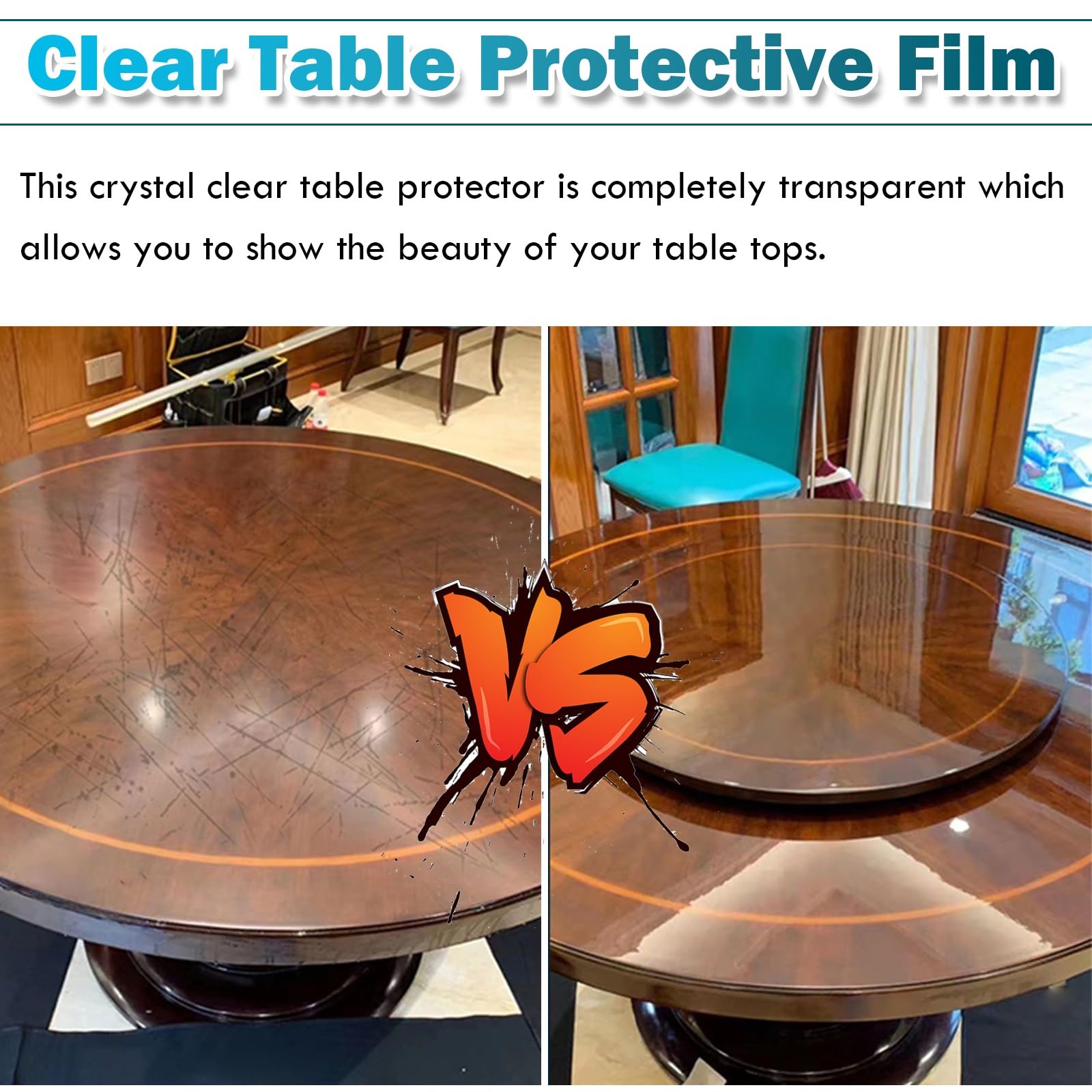Película protectora transparente autoadhesiva para tableros de vidrio, granito y madera, papel de contacto de cocina a prueba de aceite, 40 x 84 pulgadas