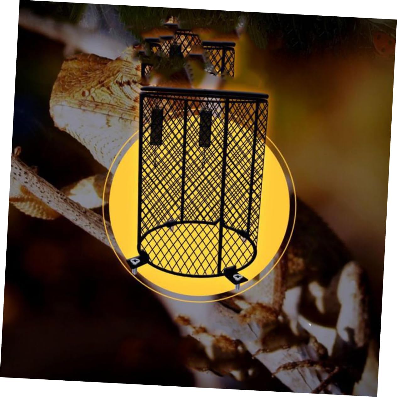 Reptile Scalding Lamp Shade Round Pet Lampshade for Heating for Reptile Habitat Compatible with Bulbs Durable Flexible Design