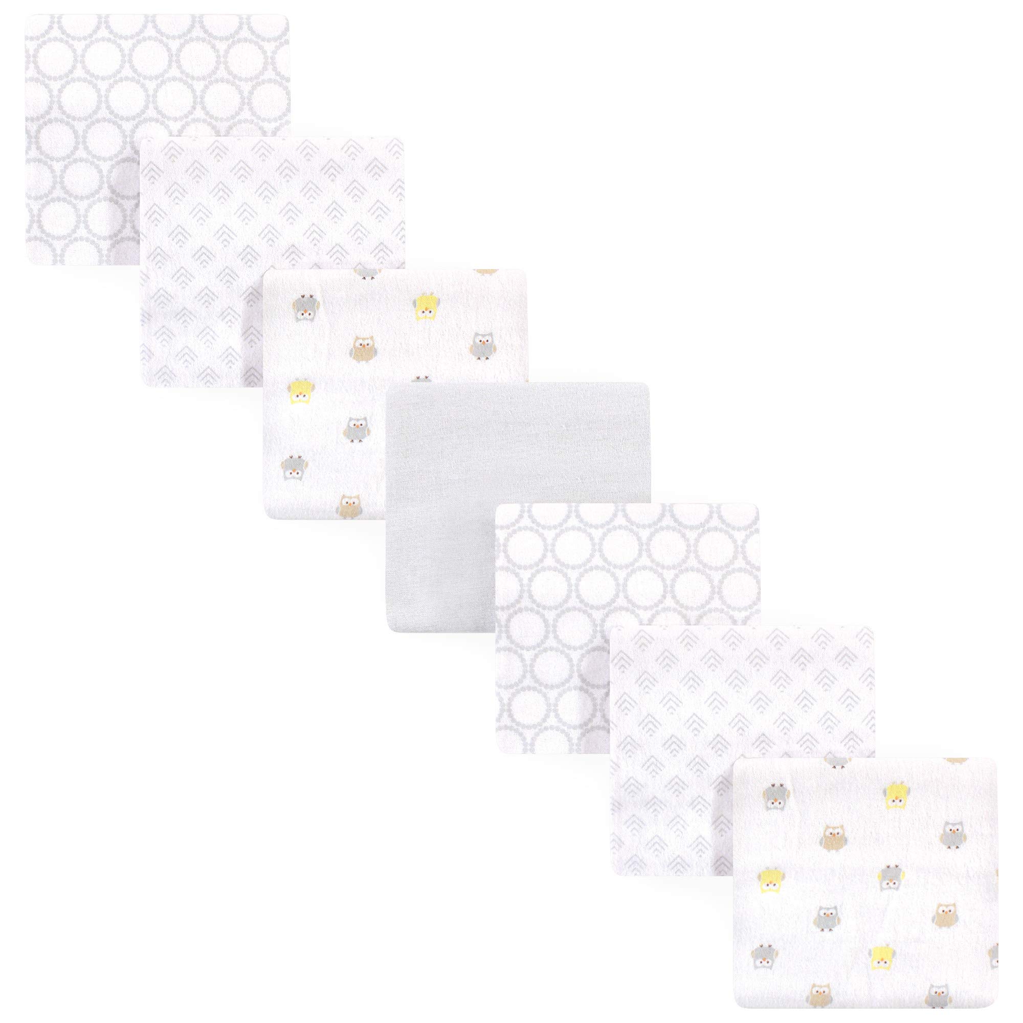 Luvable Friends Unisex Baby Cotton Flannel Receiving Blankets, Owl 7-Pack, One Size