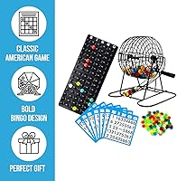 Vista 2 de Juego de bingo Deluxe de Regal Games con bombo, tabla, bolas, 18 tarjetas y fichas