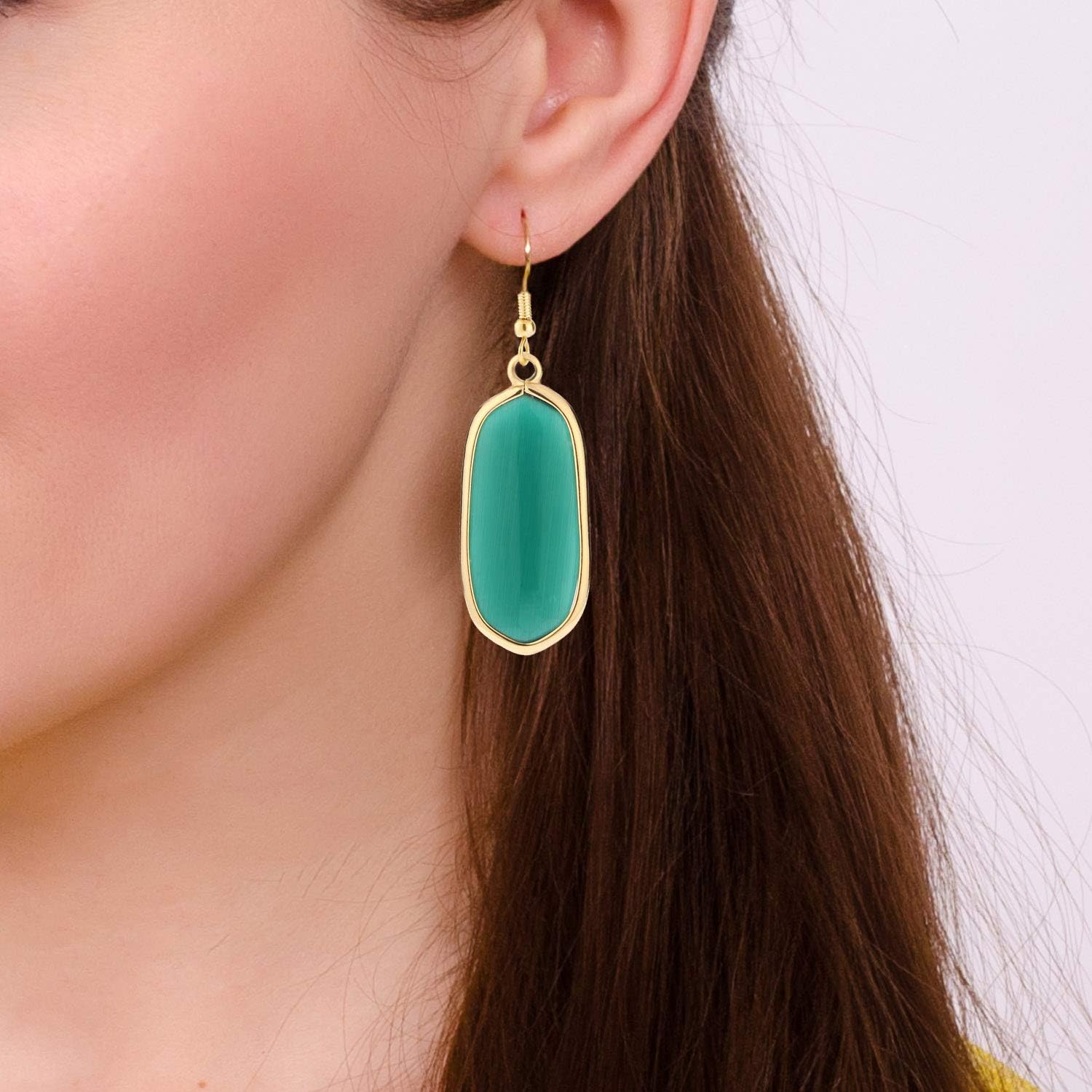 Natural Crystal Healing Stone Drop Dangle Earrings for Women - Image 2