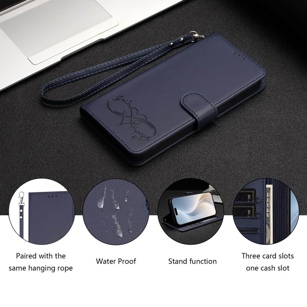 Generic Custodia compatibile con Sony Xperia 10 VII 2025 (colore viola scuro) Custodia a portafoglio in pelle con chiusura magnetica, custodia a libro tinta unita, design semplice
