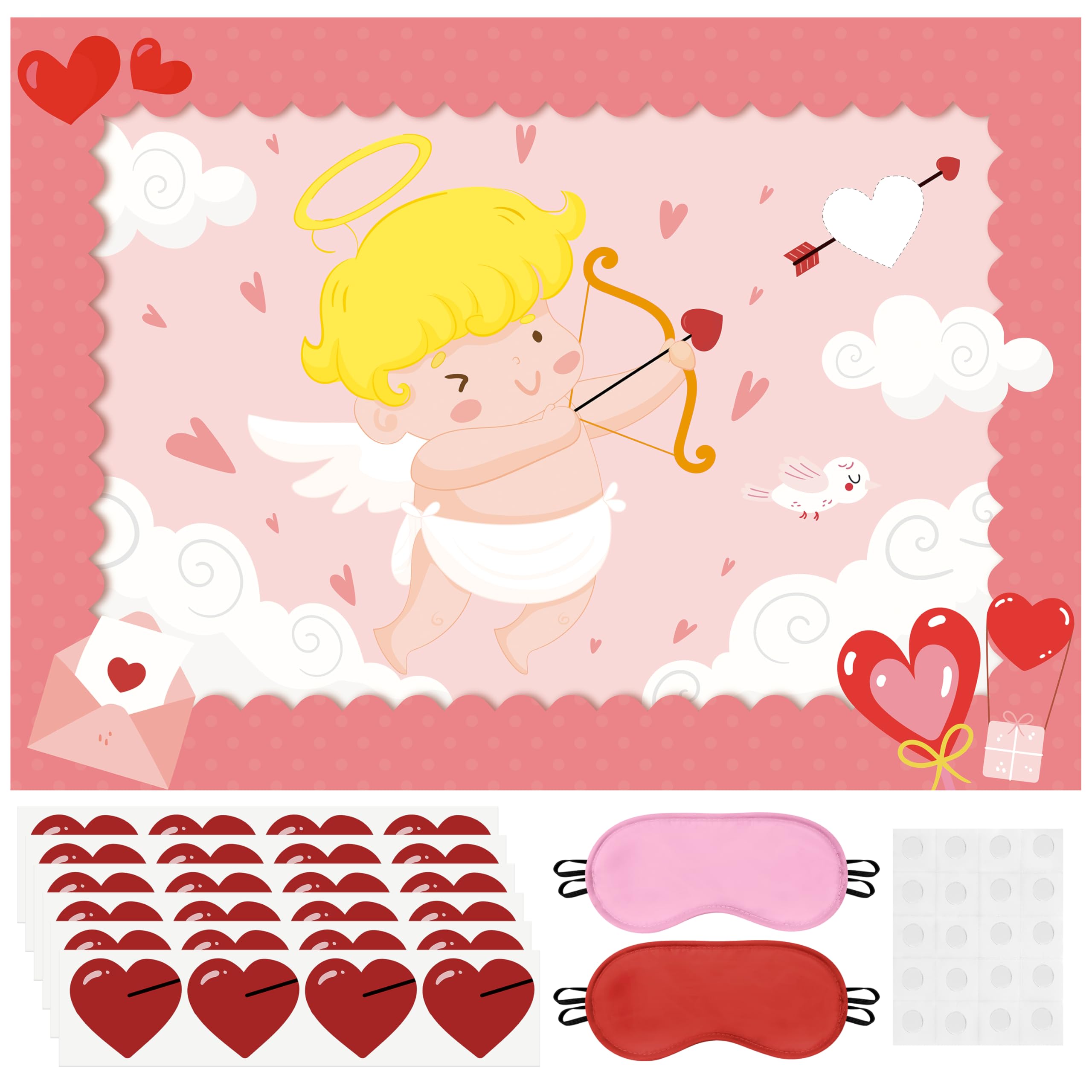 EmmgHen Valentine's Day Pin the Heart On the Cupid Arrow Game