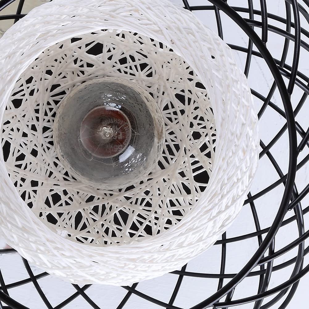 Lampada da Soffitto Vintage Plafoniera,Plafoniera vintage E27 Lampadario Soffitto Industriale Metallo Gabbia ferro Nero per Cucina Camera da letto Sala Da Pranzo