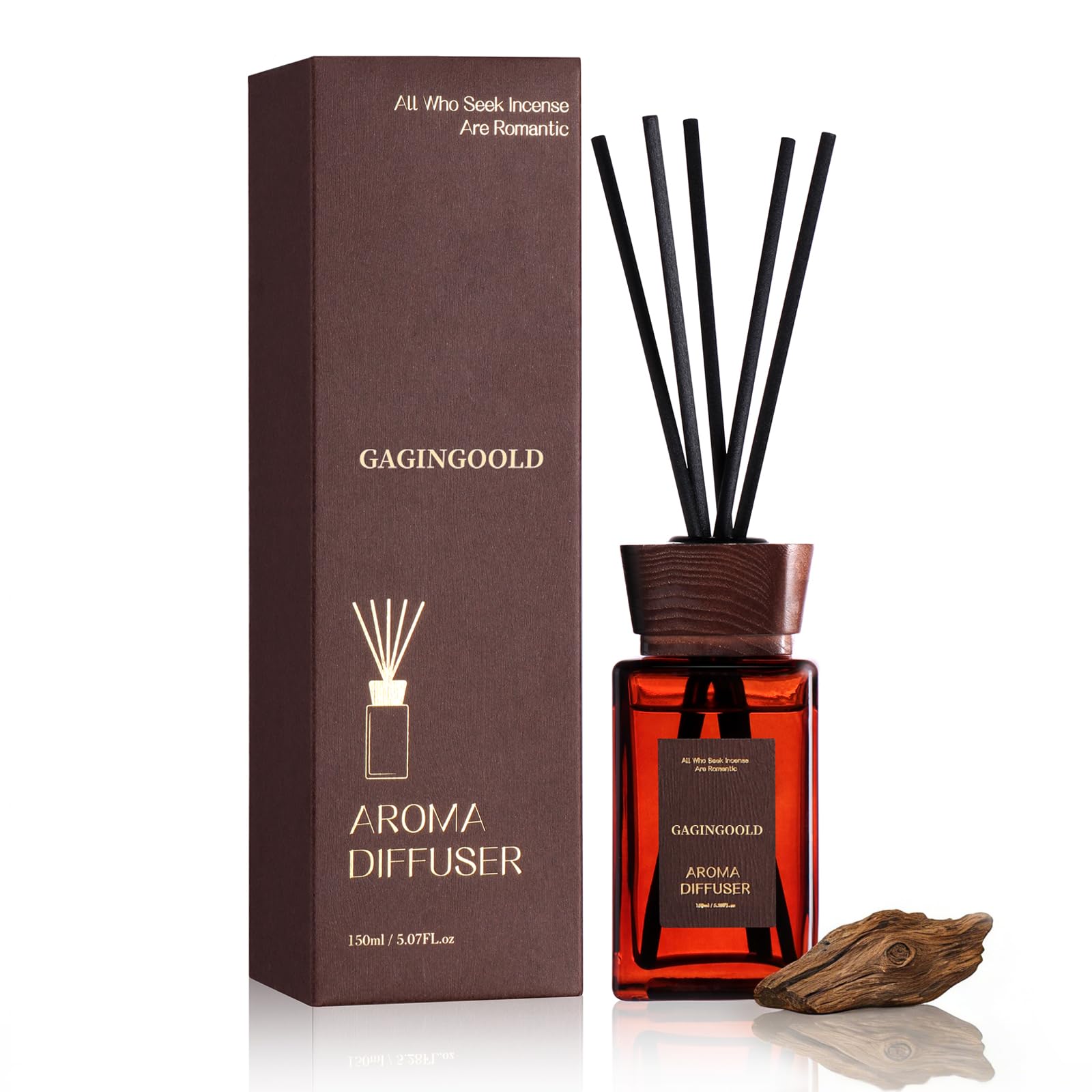 Sandalwood Reed Diffuser Set 150ml Long Lasting Home Fragrance