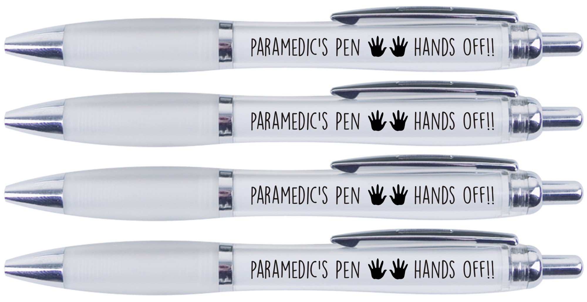 PARAMEDIC'S PEN HANDS OFF!!, 4 PRINTED PENS FOR PARAMEDIC
