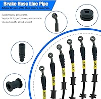 Vista 19 de Manguera de aceite hidráulico para motocicleta Fewfuss - Línea de aceite 28 28 grados M10 de acero trenzado para freno y embrague para moto