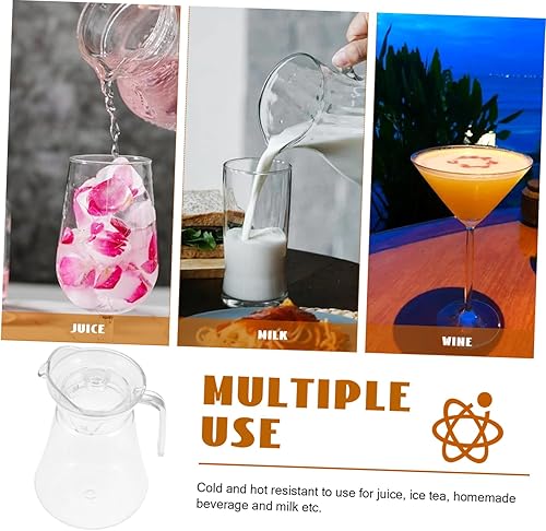Miniatura 6 de Jarra de agua con tapa, jarra de agua fría caliente, jarra de té helado, jarra de plástico transparente, jarra de vidrio de borosilicato para jugo,