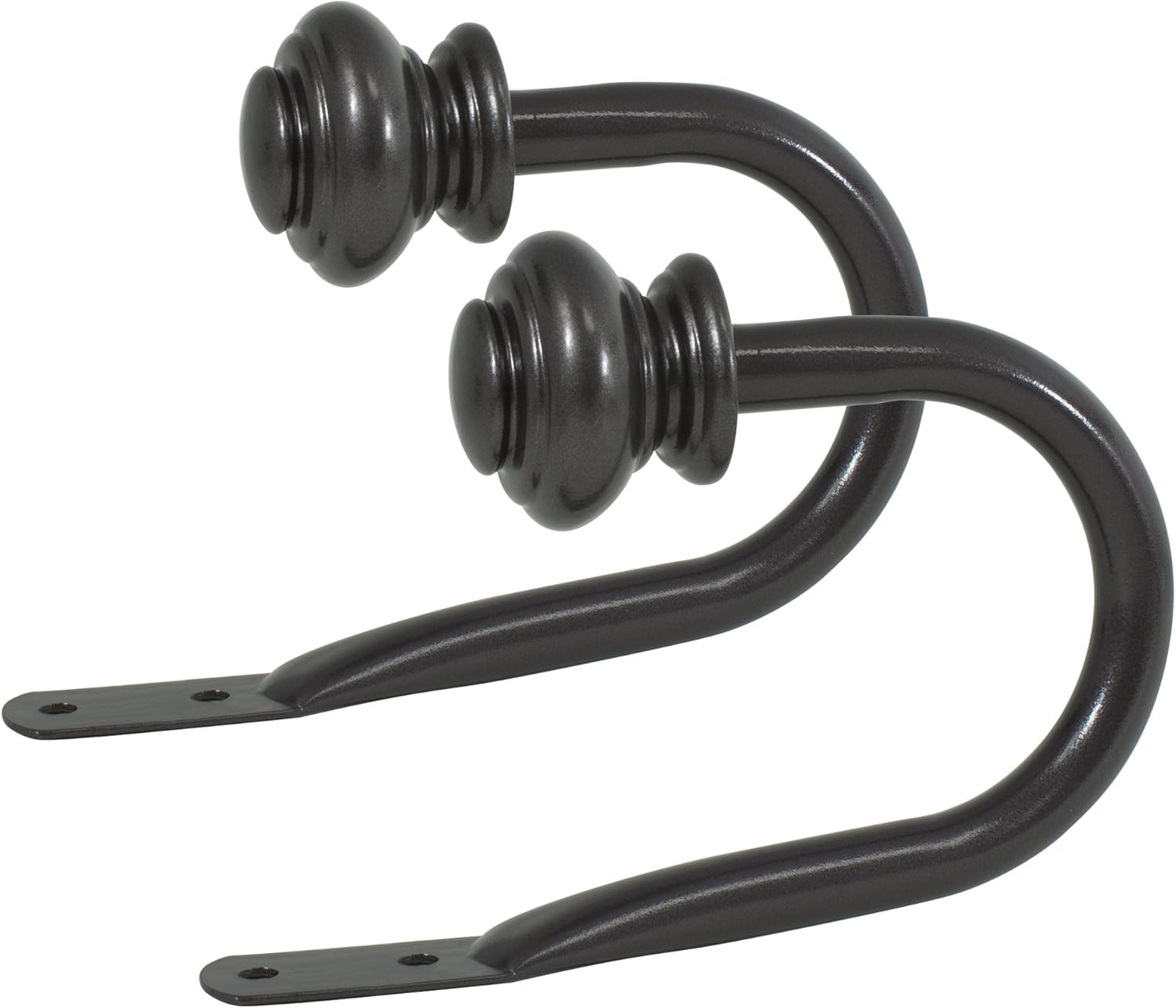 Decopolitan Bronze Drapery Rod Set and Holdbacks