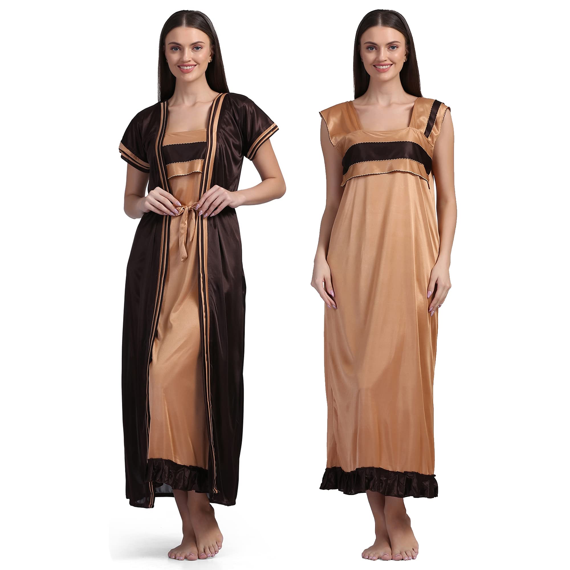shasmi Women's Satin Maxi Nighty-picture-48
