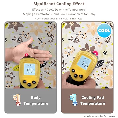 Miniatura 4 de Almohadilla enfriadora de gel para asiento de coche para niños, alfombrilla enfriadora de cochecito de hielo transpirable de verano, almohadilla de