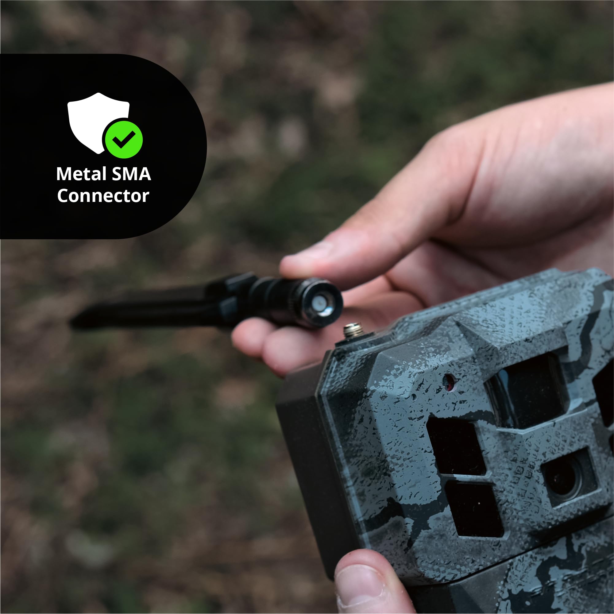 Spartan Camera Antenne de caméra de piste 4G/LTE à charnière avec connecteur SMA, gain élevé, positionnement flexible, force et stabilité du signal améliorées (1)