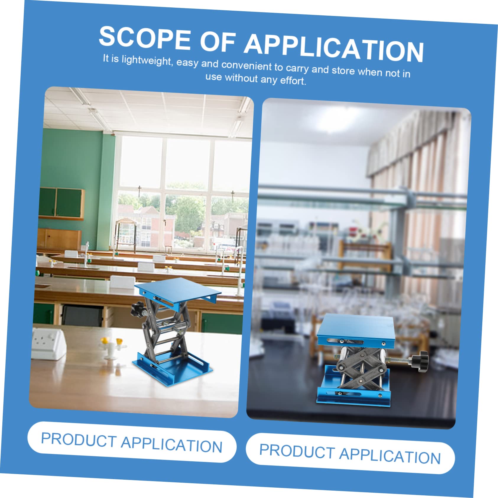 PRETYZOOM 4 Piezas Mesa de Aluminio Manual Soporte para Laboratorio de y Práctica para Uso Industrial y Móvil