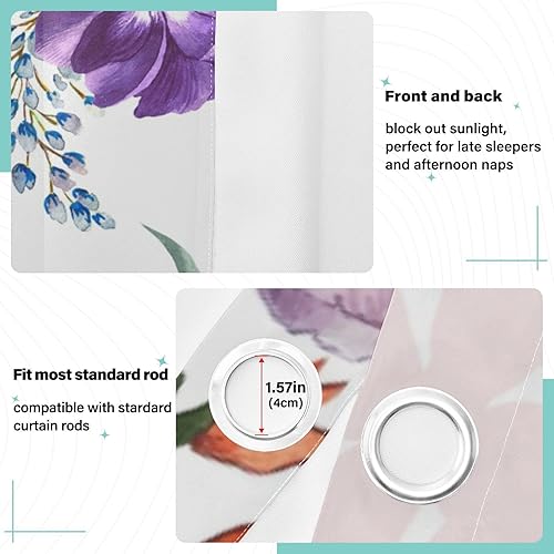 Miniatura 4 de Blackout Curtains Doorway Curtains for Window Treatments 84" Drapes for Sliding Glass Doors Curtains & Drapes cortinas para ventanas grandes Bright