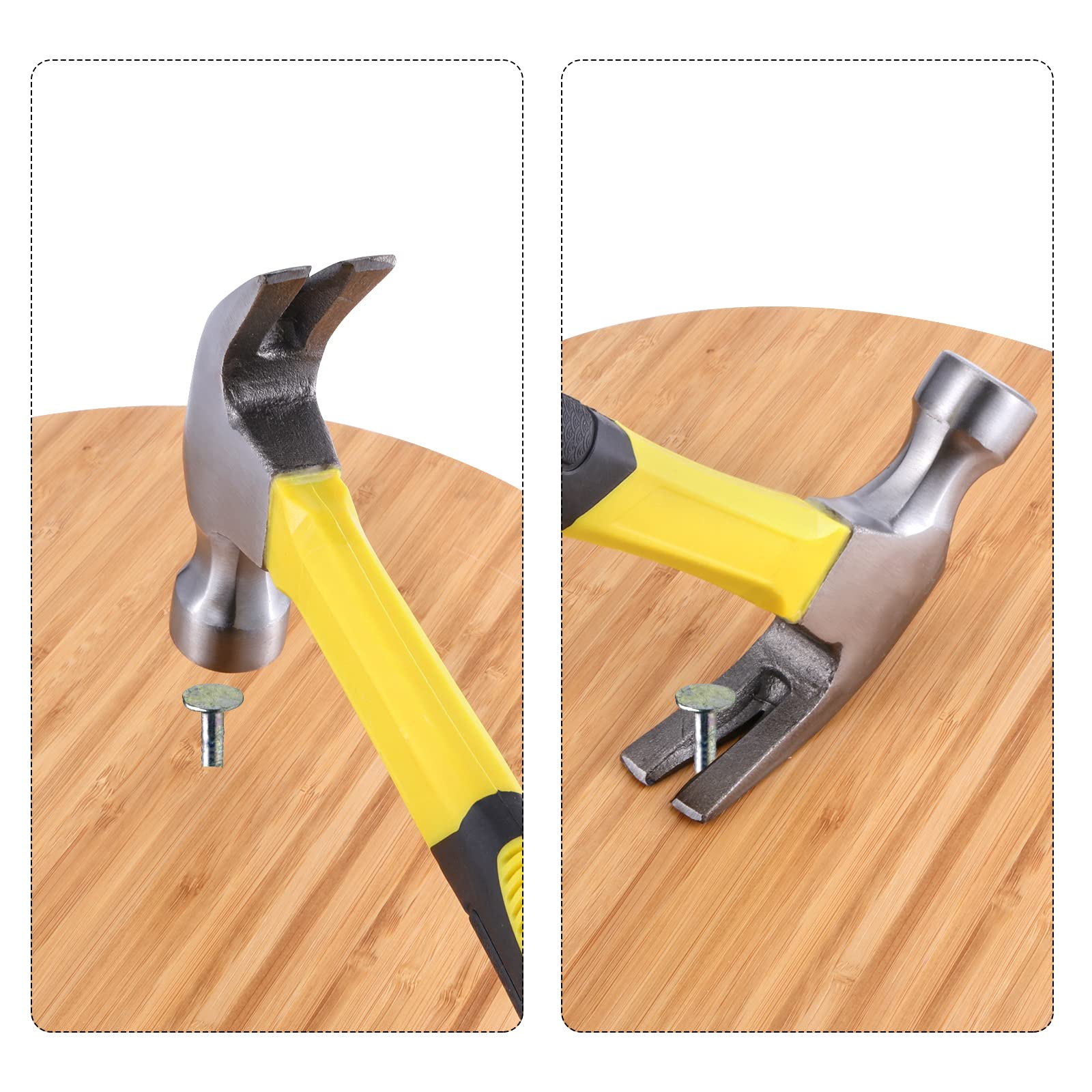 MANCHAP 3-Pack Claw Hammers - Durable & Non-Slip -5